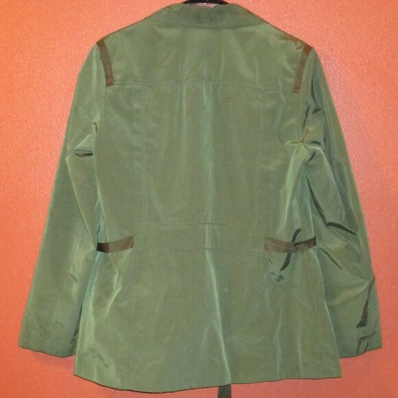Vince Camuto Woman Large Military Green Full Zip Outdoors Long Sleeve Jacket - Picture 6 of 8
